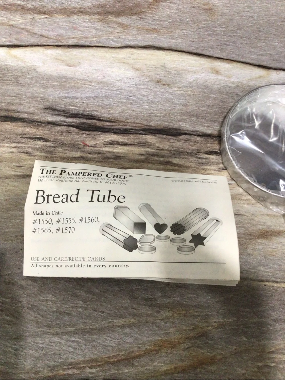 Vintage Y2K Pampered Chef Heart Shaped Bread Tube Baking Mold W/Recipes.